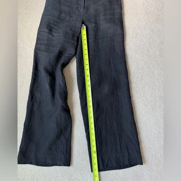 J. Crew Harbor pant in linen, black, size XS extra small - Picture 2 of 7
